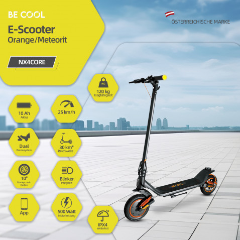 Be Cool E-Scooter NX4-CORE 25 km/h maximale Geschwindigkeit – Bild 3