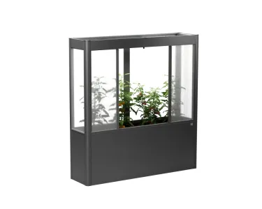 Biohort Gewächshausaufsatz Florentina für HochBeet 2 m x 1 m Dunkelgrau-Metallic – Bild 2