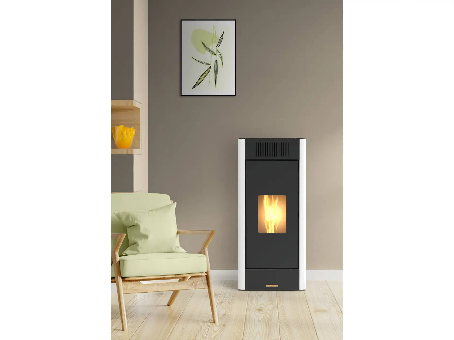 Blaze Pelletofen Ilia Metall Weiß 8 kW inkl. Wlan – Bild 2