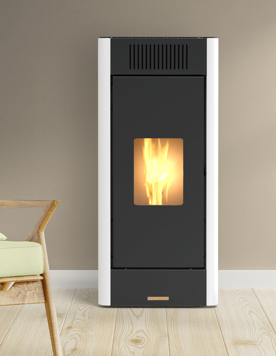 Blaze Pelletofen Ilia Metall Weiß 8 kW inkl. Wlan