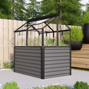 Vitavia Hochbeet Paris 121,7 x 83,1 x 135,1 cm, Schwarz, Sicherheitsglas