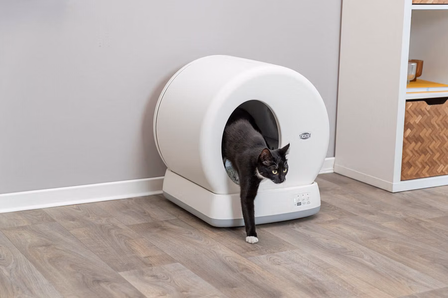 Trixie Selbstreinigende Katzentoilette, grau/weiß – Bild 2